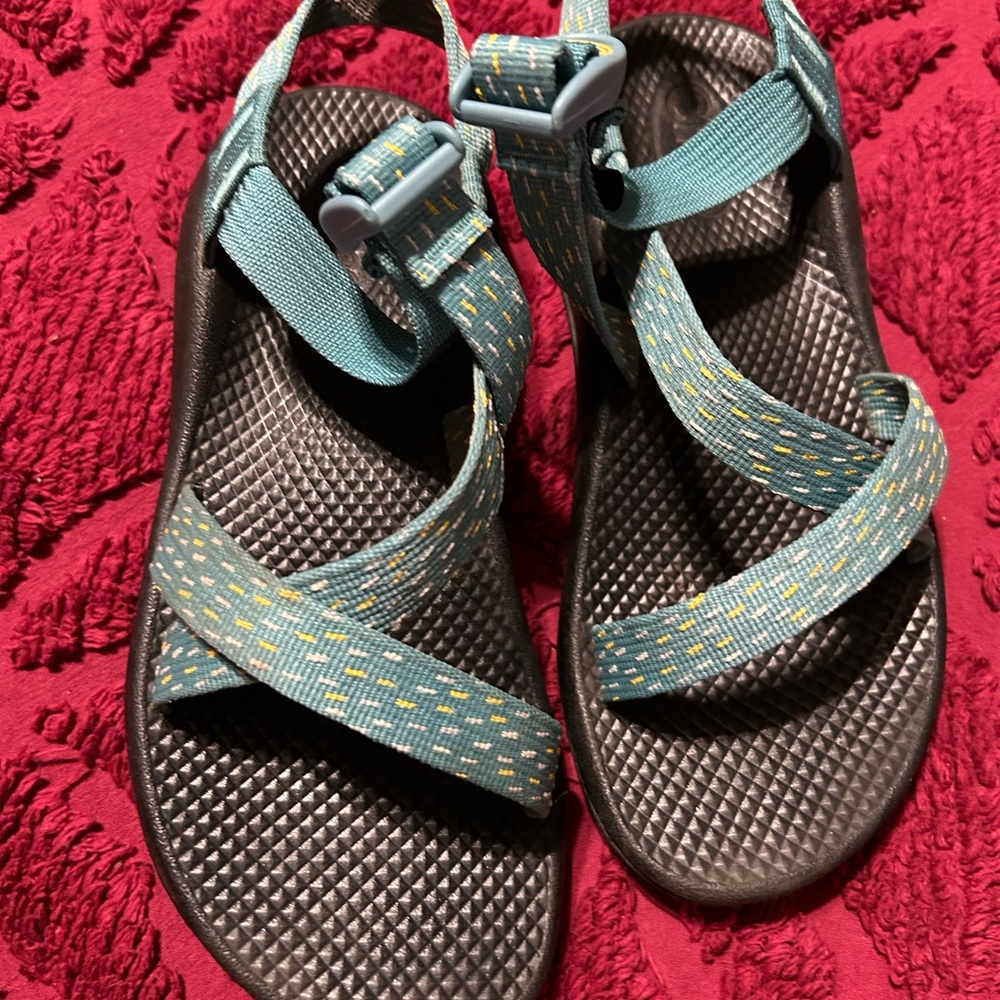 Chaco Kids Sandals - Teal and Yellow